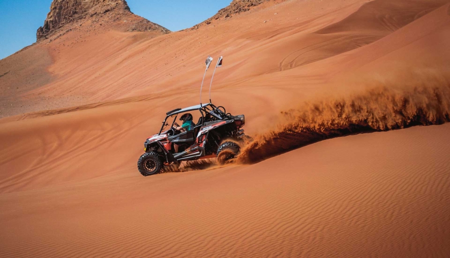 sandboarding adventure on Dubai desert dunes