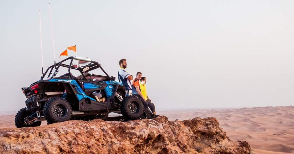 Can-Am Maverick X3 buggy on Dubai desert sand dunes