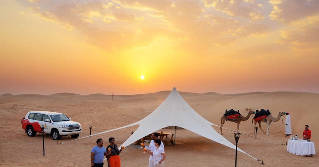 Dubai desert sunrise overnight safari