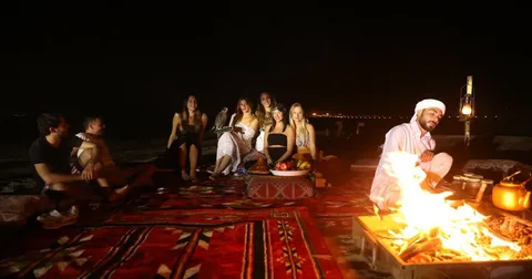 overnight desert camping Dubai tent