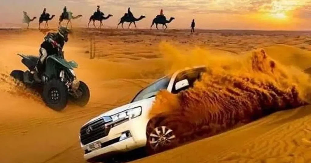 Red Dunes Desert Safari Dubai across the red dunes of Lahbab